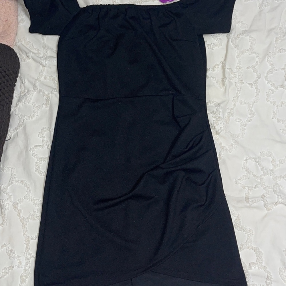 Black mini dress